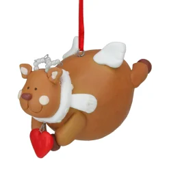Roman Angels & Cherubs>Club Pack Of 12 Brown And White Chubby Reindeer Angel Christmas Ornaments 4"