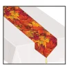 Beistle Club Pack Of 12 Brown Fall Leaf Disposable Banquet Party Table Runners 6'