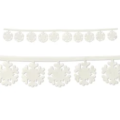 Specialty Garland*Beistle Club Pack Of 24 Christmas Fabric Snowflake Garland Decorations 47"
