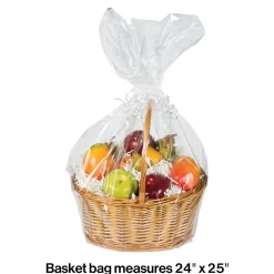 Gift Accessories*Party Central Club Pack Of 12 Clear Christmas And Wedding Large Gift Baskets 24"