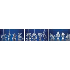 CC Christmas Decor Miniatures>Club Pack Of 48 Clear Icy Assorted Christmas Toy Ornaments 3"