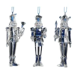 CC Christmas Decor Nutcrackers>Club Pack Of 12 Clear Icy Christmas Nutcracker Ornaments 5.5"