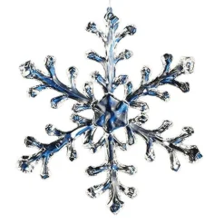 CC Christmas Decor Snowflakes>Club Pack Of 12 Clear Icy Large Christmas Snowflake Ornaments 9.5"