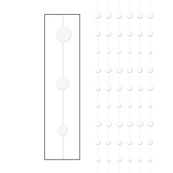 Beistle Club Pack Of 72 Decorative Celebration White Hanging Dot Stringers 6'