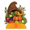 Beistle Club Pack Of 12 Fall Thanksgiving Cornucopia Table Centerpiece 9"