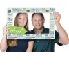 Party Central Club Pack Of 12 Green And Blue Father's Day Digital Photo Fun Frame With Handheld Props 23.5"