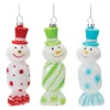 Melrose Snowmen>Club Pack Of 12 Green And Red Snowman Candy Christmas Ornaments 6.25"