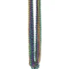 Beistle Club Pack Of 720 Green, Gold And Purple Mardi Gras Small Round Beaded Necklace Party Favors 33''