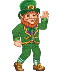 Party Central Club Pack Of 12 Green Jointed Leprechaun St Patrick's Day Figures 2.75'