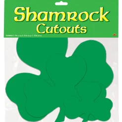Party Central Club Pack Of 24 Green Solid Shamrock St. Patrick's Day Cutouts 12"