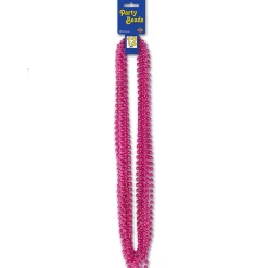 Party Central Club Pack Of 144 Hot Pink Round Beaded Necklace Birthday Party Favors 33''