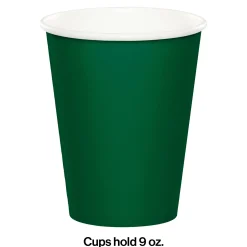 Party Central Club Pack Of 240 Hunter Green Disposable Paper Drinking Party Tumbler Cups 9Oz.