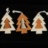 The Ribbon People Trees & Wreaths>Club Pack Of 36 Inside And Out Tree Ivory And Brown Felt Ornaments
