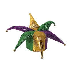 Party Central Club Pack Of 12 Jester Glitz 'N Gleam Hat Costume Accessories - One Size