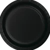Party Central Club Pack Of 96 Jet Black Lunch In Disposable Decorative Plastic Party Plates 7"