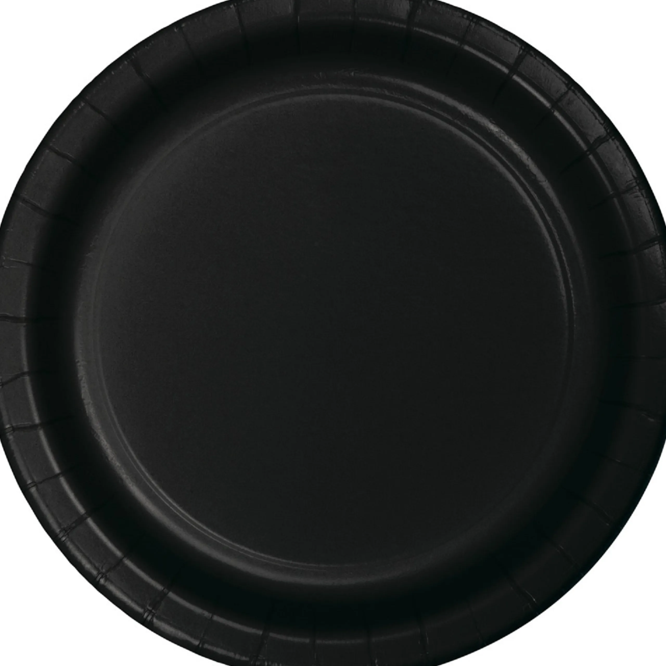 Party Central Club Pack Of 96 Jet Black Lunch In Disposable Decorative Plastic Party Plates 7"