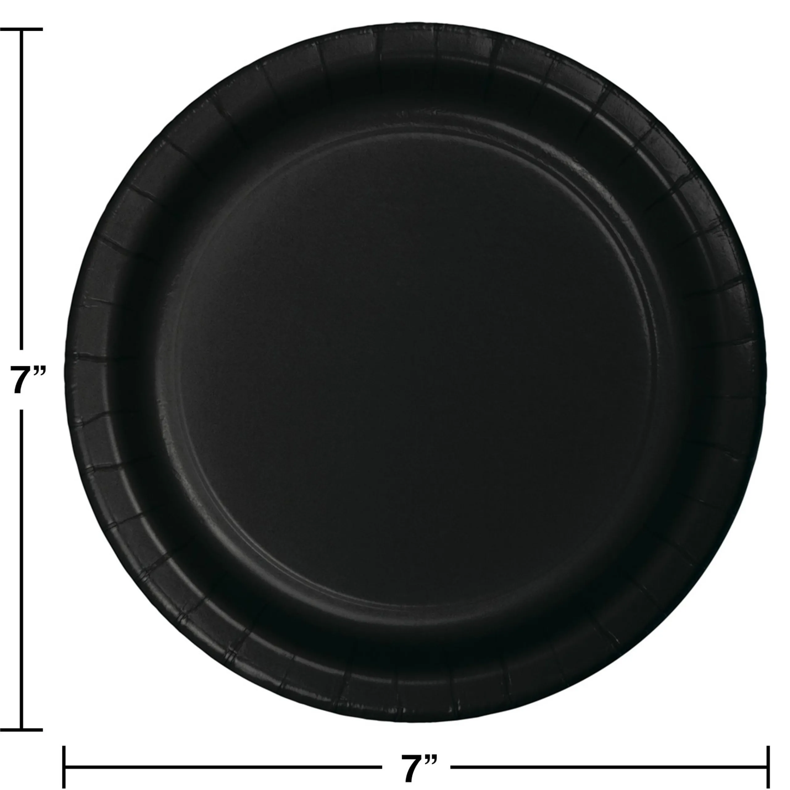 Party Central Club Pack Of 96 Jet Black Lunch In Disposable Decorative Plastic Party Plates 7"