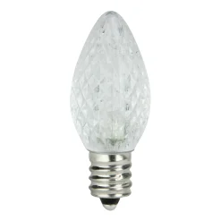Vickerman Club Pack Of 25 Led C7 Pure White Replacement Christmas Light Bulbs