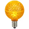 Vickerman Club Pack Of 25 Led G50 Amber Yellow Replacement Christmas Light Bulbs -E17 Base