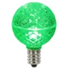 Vickerman Club Pack Of 25 Led G50 Green Replacement Christmas Light Bulbs - E17 Base