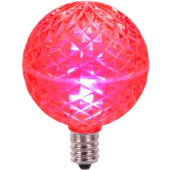 Vickerman Club Pack Of 25 Led G50 Pink Replacement Christmas Light Bulbs - E12 Base
