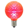 Vickerman Club Pack Of 25 Led G50 Pink Replacement Christmas Light Bulbs - E17 Base