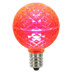 Vickerman Club Pack Of 25 Led G50 Pink Replacement Christmas Light Bulbs - E17 Base
