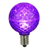 Vickerman Club Pack Of 25 Led G50 Purple Replacement Christmas Light Bulbs - E17 Base