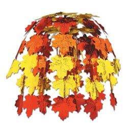 Beistle Club Pack Of 12 Metallic Fall Leaves Cascading Autumn Table Centerpieces 24"