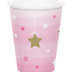 Party Central Club Pack Of 96 Pink And White Disposable Drinking Party Tumbler Cups 9 Oz.