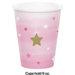 Party Central Club Pack Of 96 Pink And White Disposable Drinking Party Tumbler Cups 9 Oz.