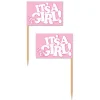 Party Central Club Pack Of 600 Pink "It's A Girl!" Food Decor Party Picks