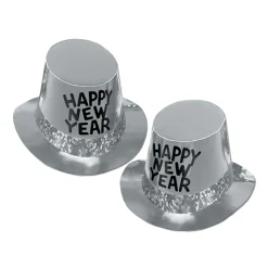 Beistle Club Pack Of 25 Platinum "Happy New Years" Legacy Party Favor Hats