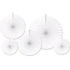 Beistle Club Pack Of 60 Polar White Hanging Accordion Paper Fan Decorations 16"