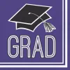 Party Central Club Pack Of 360 Purple And White School Spirit Graduation Beverage Napkins 6.5"