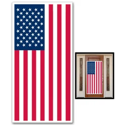 Party Central Club Pack Of 12 Red And Blue Patriotic American Flag Door Cover Party Decorations 5'