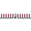 Diva At Home Club Pack Of 24 Red And Green Decorative Artificial Led Clip-On Taper Candle 4.5"
