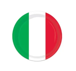 Party Central Club Pack Of 96 Red And Green Disposable Fiesta Plastic Party Banquet Dessert Plates 7"