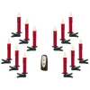 Diva At Home Club Pack Of 24 Red And Green Decorative Artificial Led Clip-On Taper Candle 6.5"