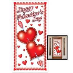 Party Central Club Pack Of 12 Red And White Happy Valentine's Day Door Cover Party Decorations