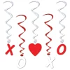 Party Central Club Pack Of 30 Red And White Xoxo Whirl Valentines Day Decorations 40