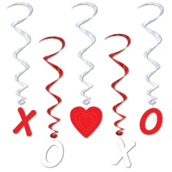 Party Central Club Pack Of 30 Red And White Xoxo Whirl Valentines Day Decorations 40