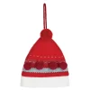 Melrose Fashion & Beauty>Club Pack Of 24 Red And White Plush Stocking Hat Christmas Ornaments 6"