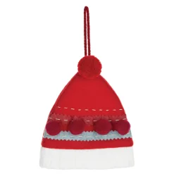 Melrose Fashion & Beauty>Club Pack Of 24 Red And White Plush Stocking Hat Christmas Ornaments 6"