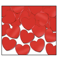 Party Central Club Pack Of 12 Red Fanci-Fetti Heart Celebration Confetti Bags 1 Oz.