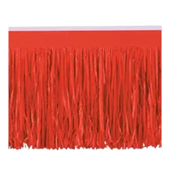 Beistle Club Pack Of 12 Red Hanging Tissue Fringe Drape Decorations 10'