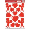 Beistle Club Pack Of 156 Red Heart And Cupid Valentine Window Cling Decorations 17"