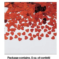 Party Central Club Pack Of 12 Red Heart Shaped Valentine's Day Celebration Confetti Bags 0.5 Oz.