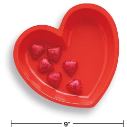 Party Central Club Pack Of 12 Red Valentines Day Serving Trays 9"