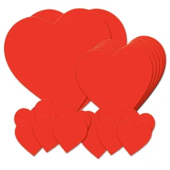 Beistle Club Pack Of 240 Red Valentine Heart Cutout Decorations 12"